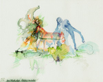 Das Pferd, das singen konnte, 18.07.2007, Aquarell, 17 × 24 cm, von Kirsten Kötter