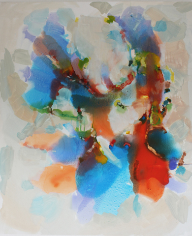 Kirsten Kötter: ohne Titel (Himmel),  Mai 2014, Öl auf Leinwand, 120 x 100 cm