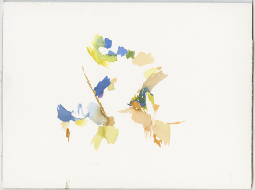 2018-04-07_slonsk-voegel, 
  water colour, 24 × 32 cm (Kirsten Kötter)