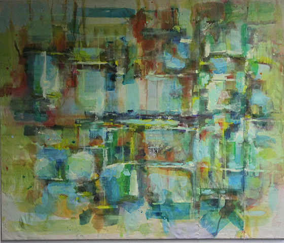 Kirsten Kötter: ohne Titel, November 2013, 48,5 × 59 cm, Öl, Acryl auf Leinwand