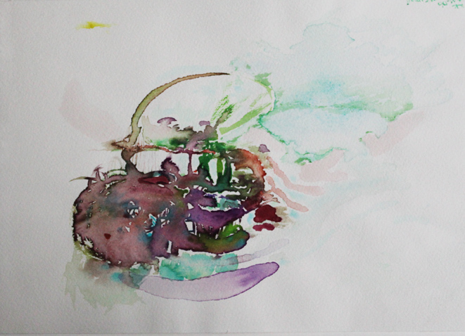 Kirsten Kötter: Aquarell, 17 × 24 cm