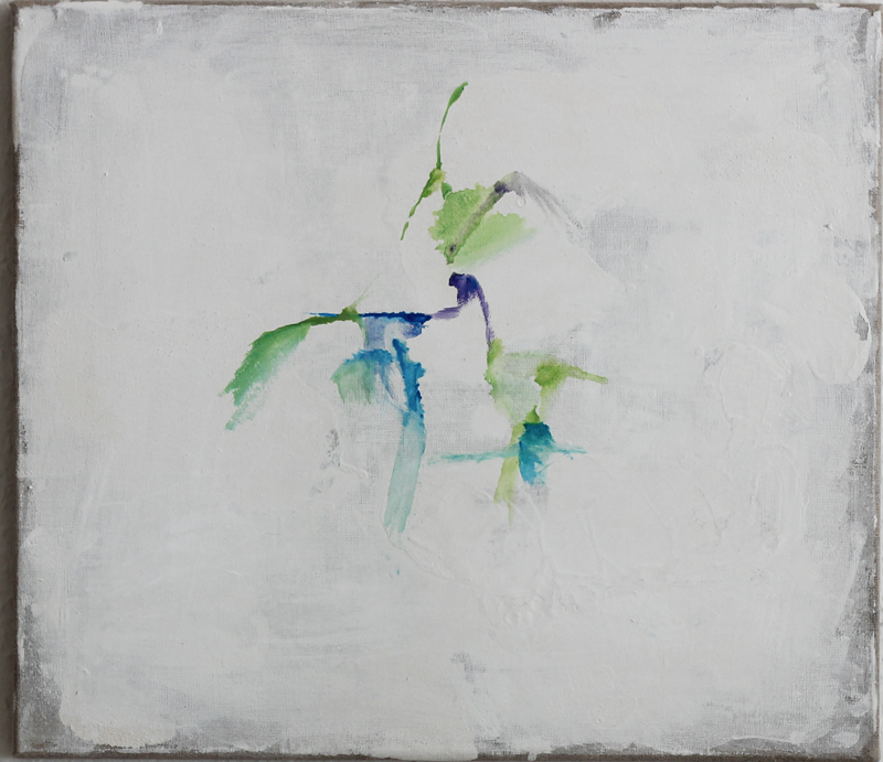 2022-05-01_04_gruen-lila_2302, afternoon, oil on canvas, 35 × 40 cm (Kirsten Kötter)