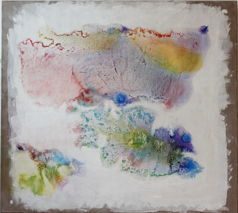 2022-08_falter-hibiskus-enzian-stein_5199, oil on canvas, 90 × 100 cm (Kirsten Kötter)