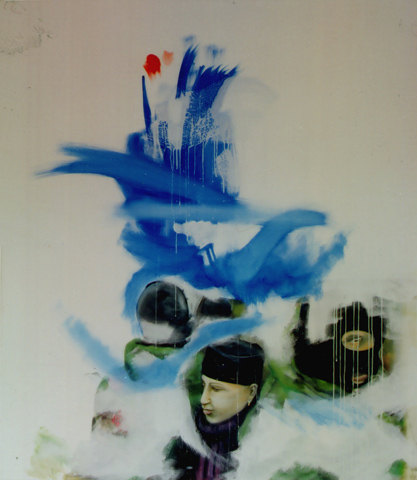 untitled (Rose Revolution Georgia), palimpsest (overpainting) / ohne Titel (Rosenrevolution Georgien), Palimpsest (Übermalung), 2007 / 2010, oil, acrylic, canvas, 140 × 120 cm (Kirsten Kötter)