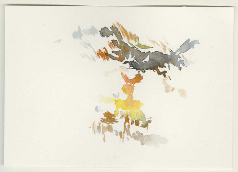 2022-01-12_budenheim-wiese-n-krappen, watercolour, 12 × 17 cm (Kirsten Kötter)